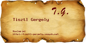 Tisztl Gergely névjegykártya